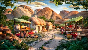 Карл Уорнер-пейзажи из еды
