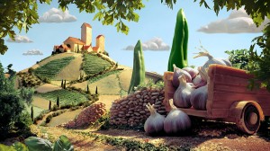 Карл Уорнер- пейзажи из еды