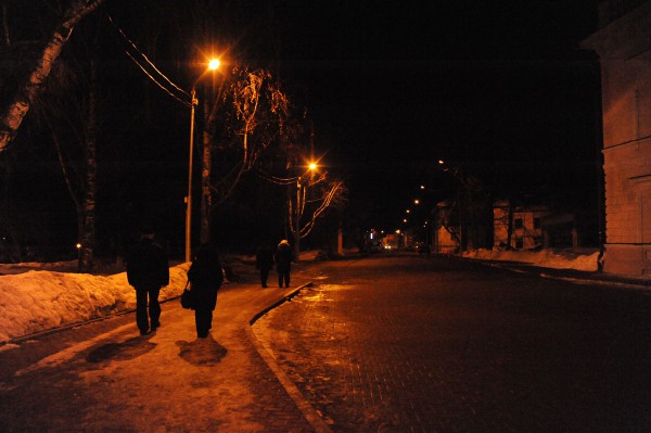 Центр Вологды ночью