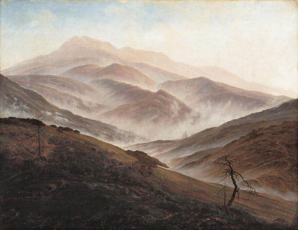 Riesengebirge-Landscape-with-Rising-Fog-1819-20-Neue-Pinakothek-Munich