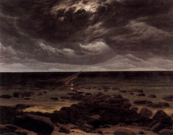 Seashore-with-Shipwreck-by-Moonlight-1825-30-Nationalgalerie-Berlin