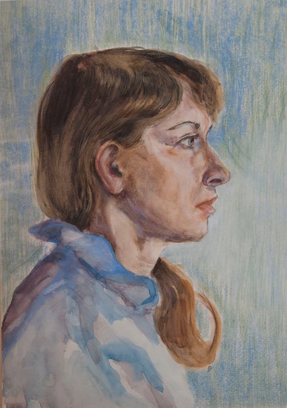 Портрет Марины Бумага, акварель