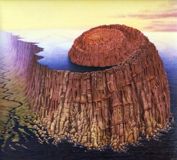 Amonit Ammonite 1989 serigrafia barwna papier 54.2x58.8