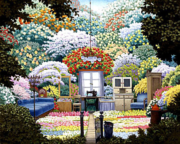 Apartament na dzialce Gardeners Cottage 2003 pastel papier 50x63