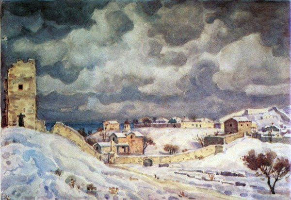 Богаевский-Константин-Федорович-(1872-1943)Феодосия-зимой.-1940-е