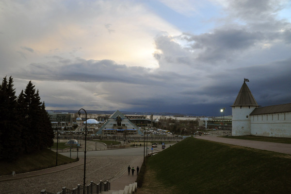 Вид на Казань от Спасской проездной башни