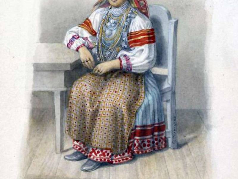 Народная одежда 19 века-49