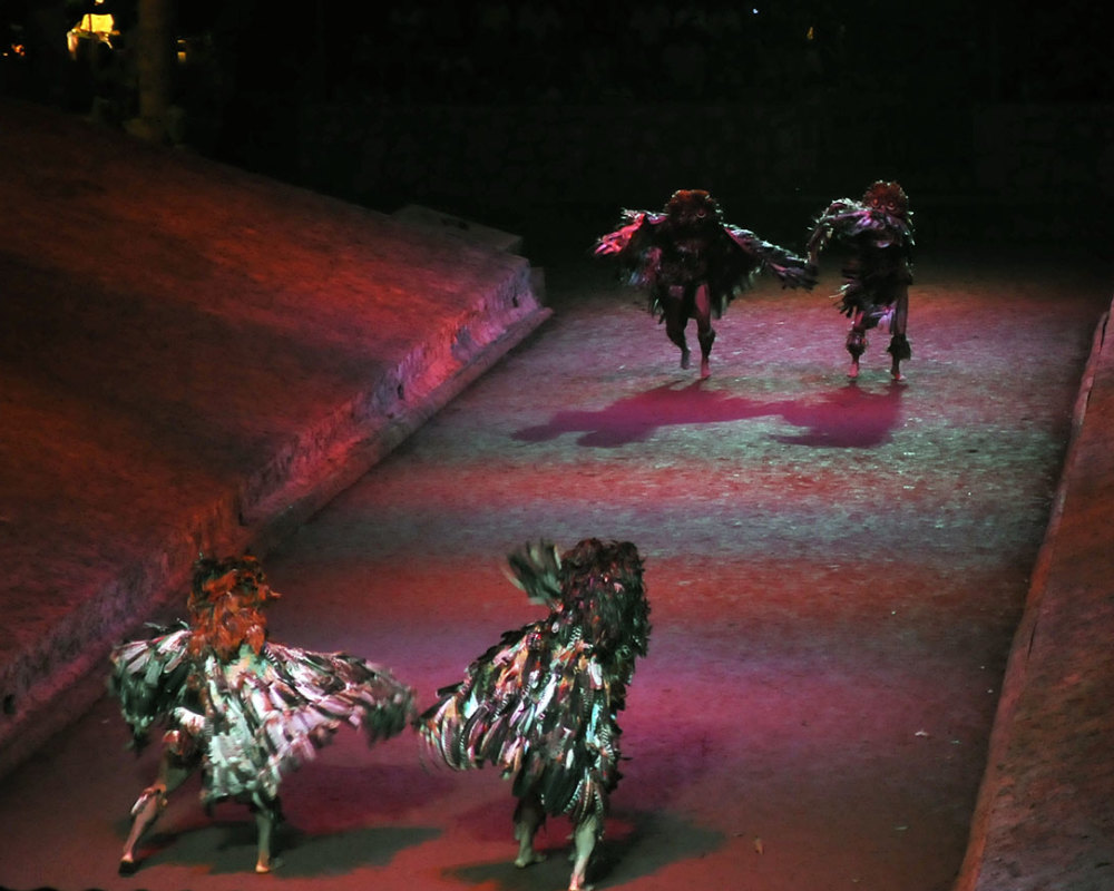 Театрализованное представление в парке Шкарет Мексика-29