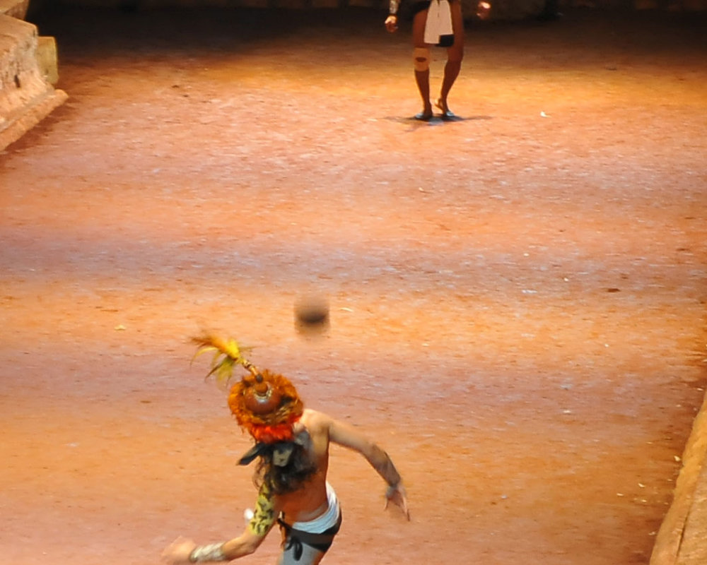 Театрализованное представление в парке Шкарет Мексика-40