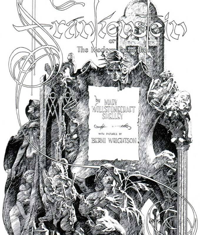 Иллюстрации Берни Райтсона к книге Франкенштейн-1
