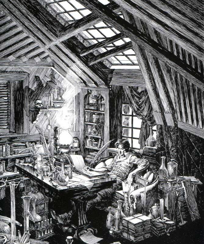Иллюстрации Берни Райтсона к книге Франкенштейн-3