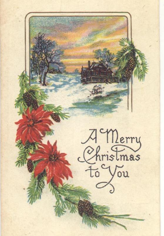 Старинные открытки к рождеству Продолжение-39