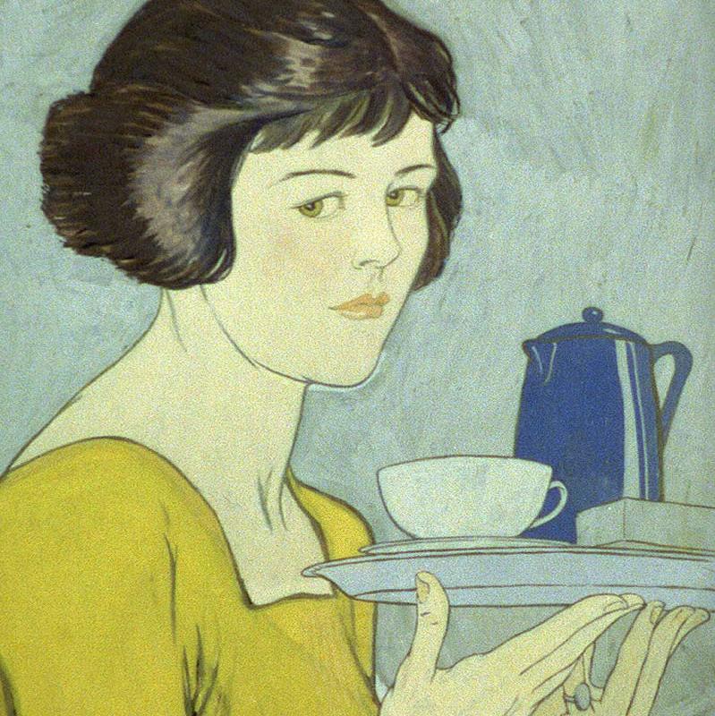 girl-holding-tea-pot-and-cup-on-tray