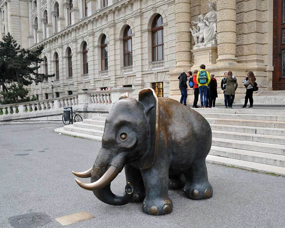 Бронзовый слон перед зданием Музея-3
