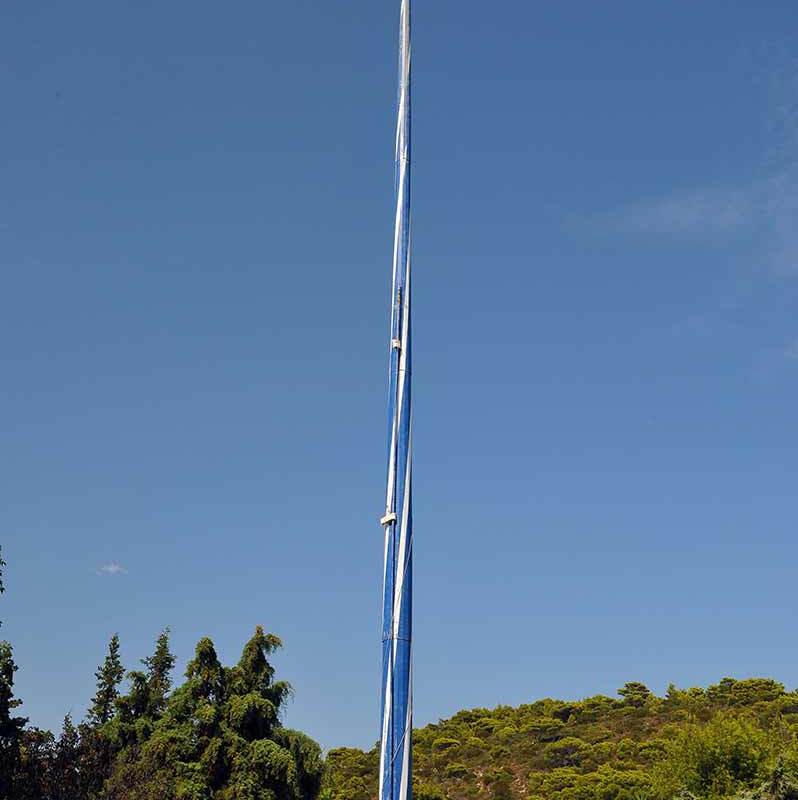 Греция Остров Закинф. Маяк Кери-27. Флагшток самого большого флага на острове