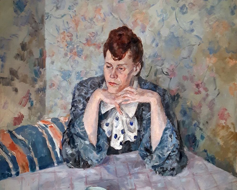 Александр Осьмеркин. Портрет В. Басняцкой. 1946 г. Холст,масло.