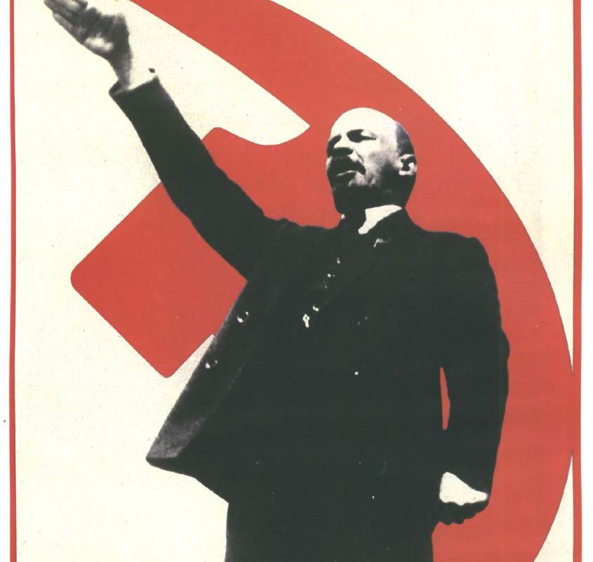Советский плакат. Ленин с нами-9
