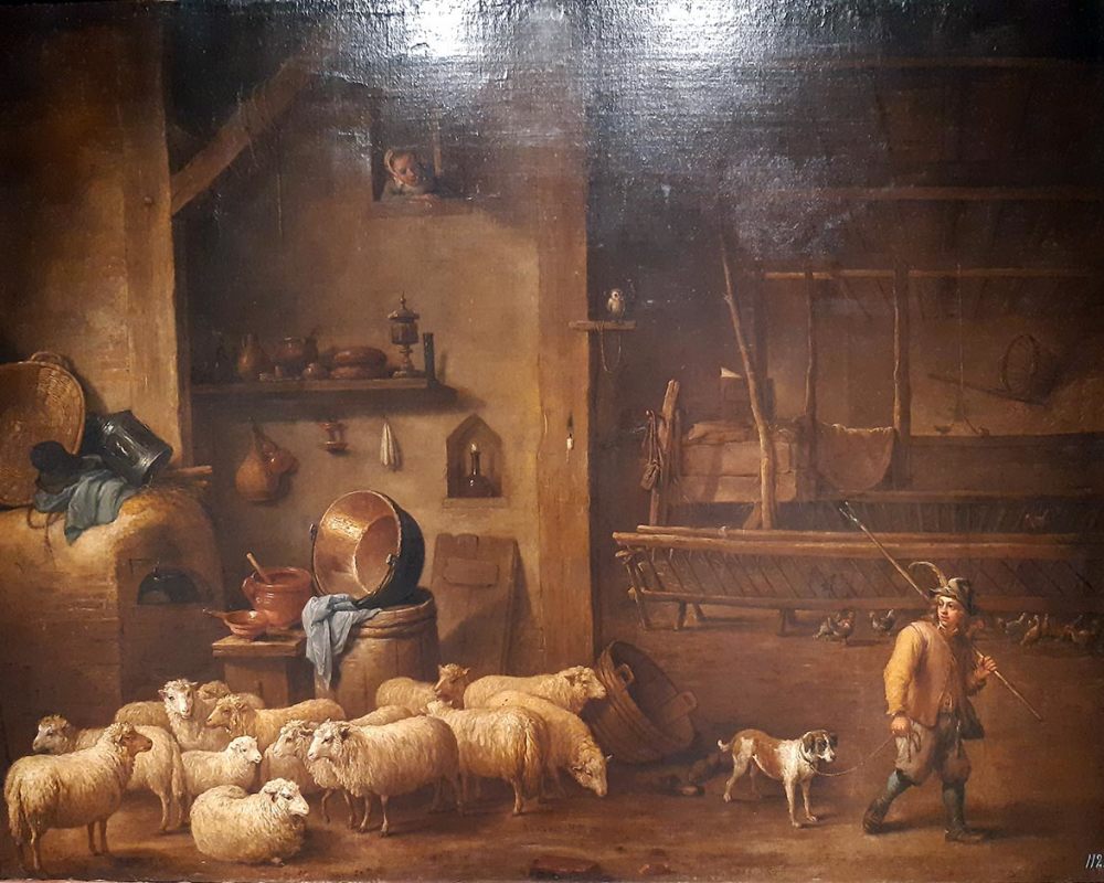 .Девид Тенирс Младший. Антверпен 1610-Брюссель 1690. Овчарня.-1