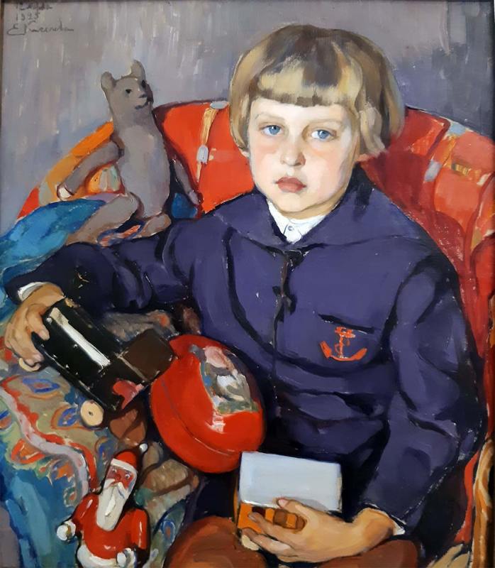 Киселева Елена Андреевна 1878-1974 Портрет Арсения Билимовича (1918-1944) сына художницы-1