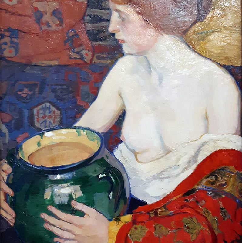 Киселева Елена Андреевна 1878-1974
Натурщица с зеленой вазой