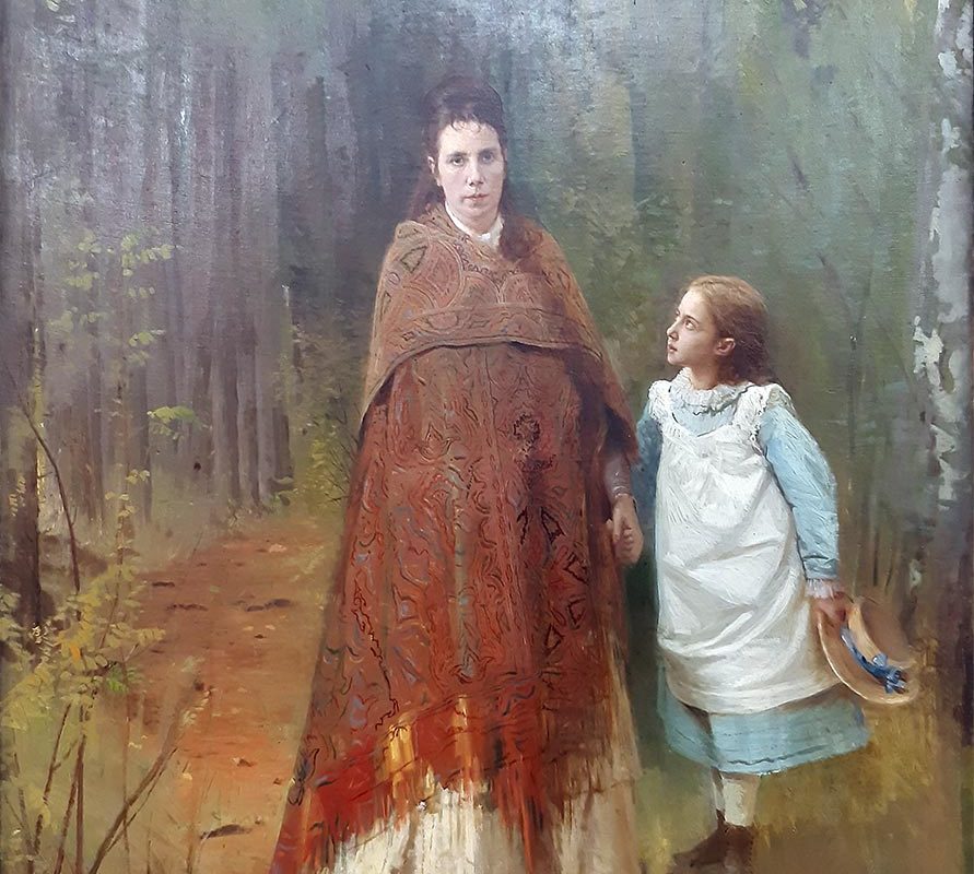 Крамской И.Н. Портрет жены с дочерью