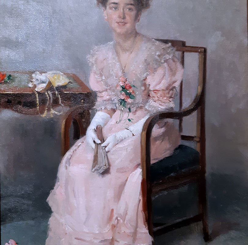 В.Е.Маковский. Портрет неизвестной в розовом платье