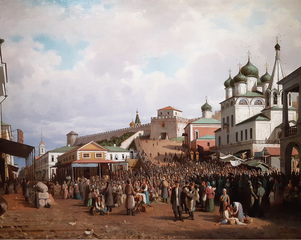 Верещагин П.П. (1834- 1866) Рынок в Нижнем Новгороде.