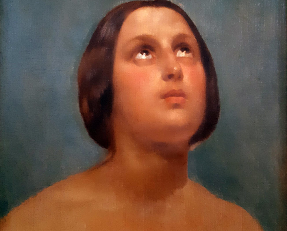 Брюллов К.П. (1799-1852) Голова девушки. Этюд.