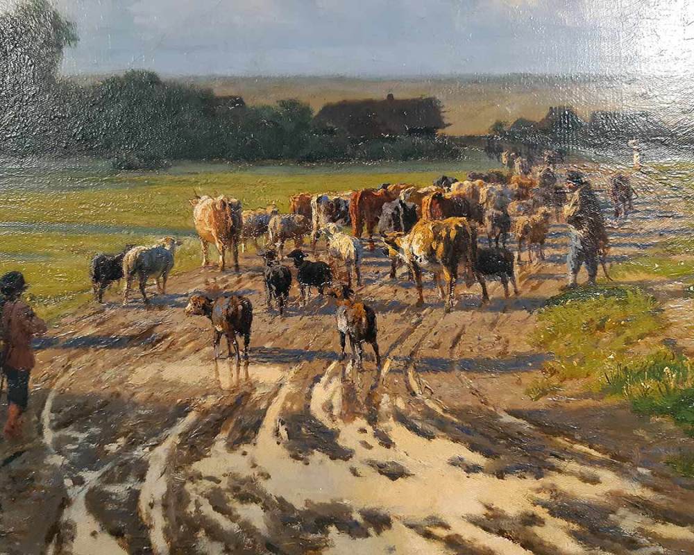 Киселев А.А. (1838-1911) Возвращение стада. Вечер-2