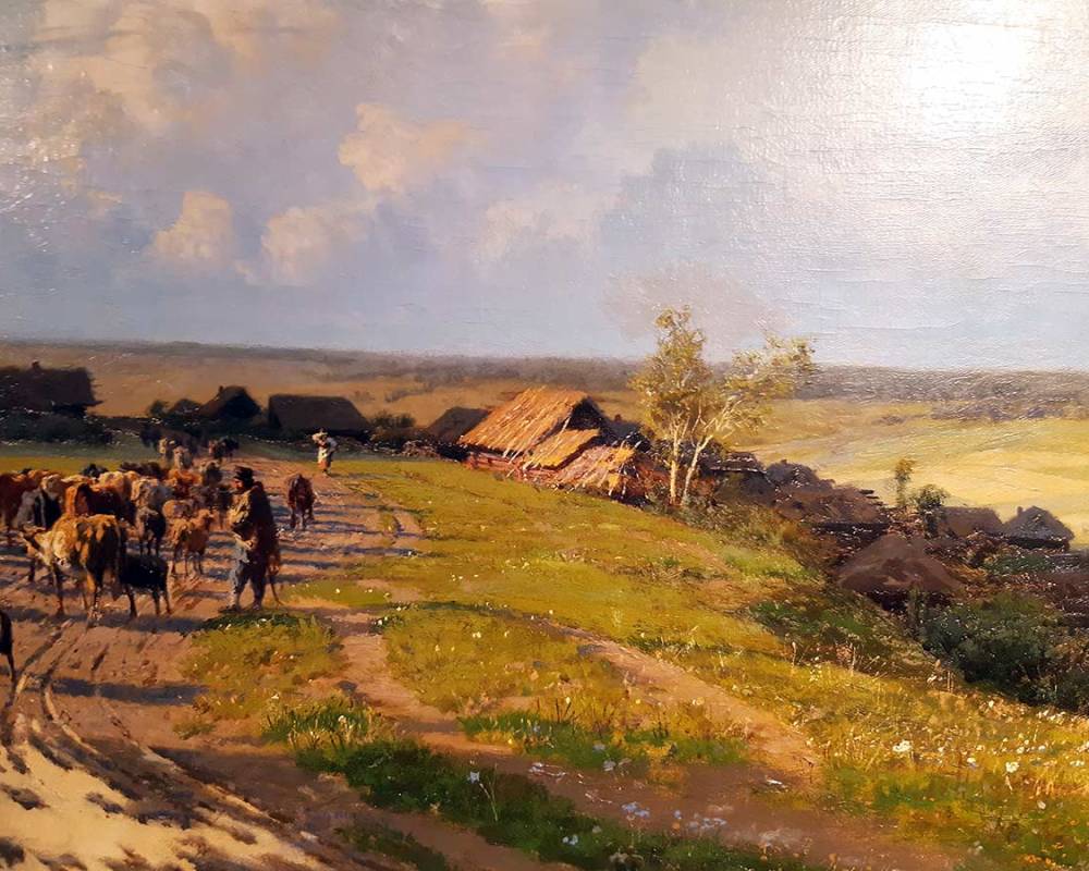 Киселев А.А. (1838-1911) Возвращение стада. Вечер-5