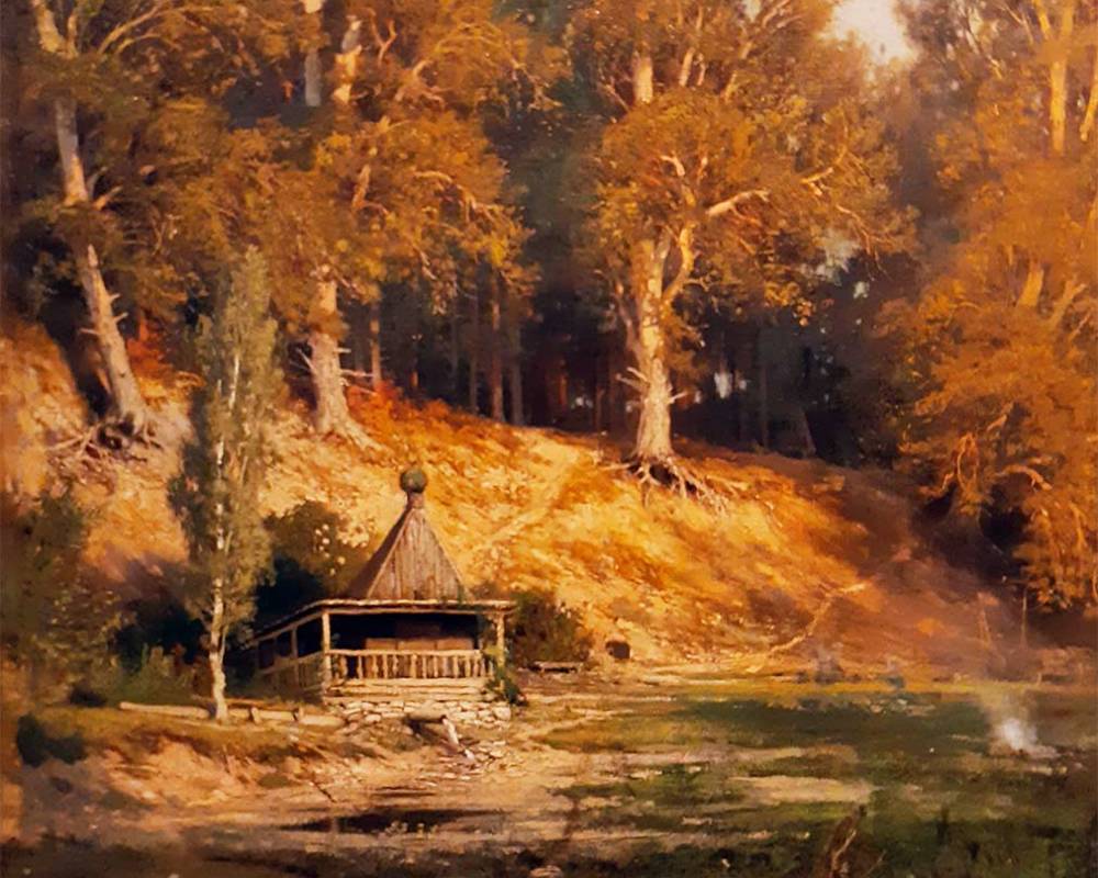 Шишкин И.И. (1832-1898) Часовня в лесу.