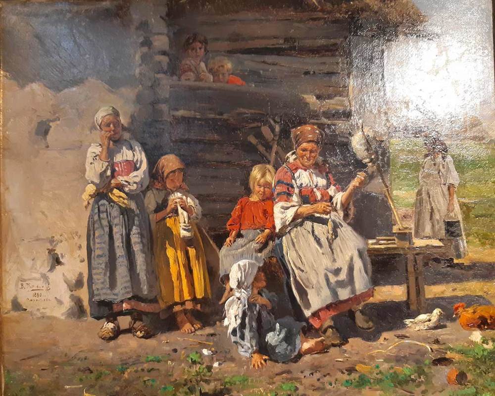 Маковский В.Е. (1846-1920) Пряха.