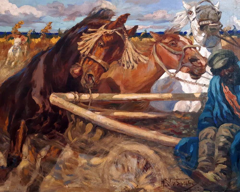 Пирогов Н.В. (1872-1913) Возвращение с конской ярмарки.
