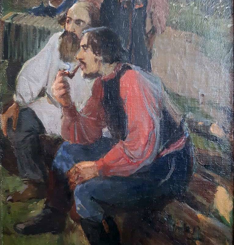 Рябушкин А.П. (1861-1904) На гулянке (Вечер в деревне).