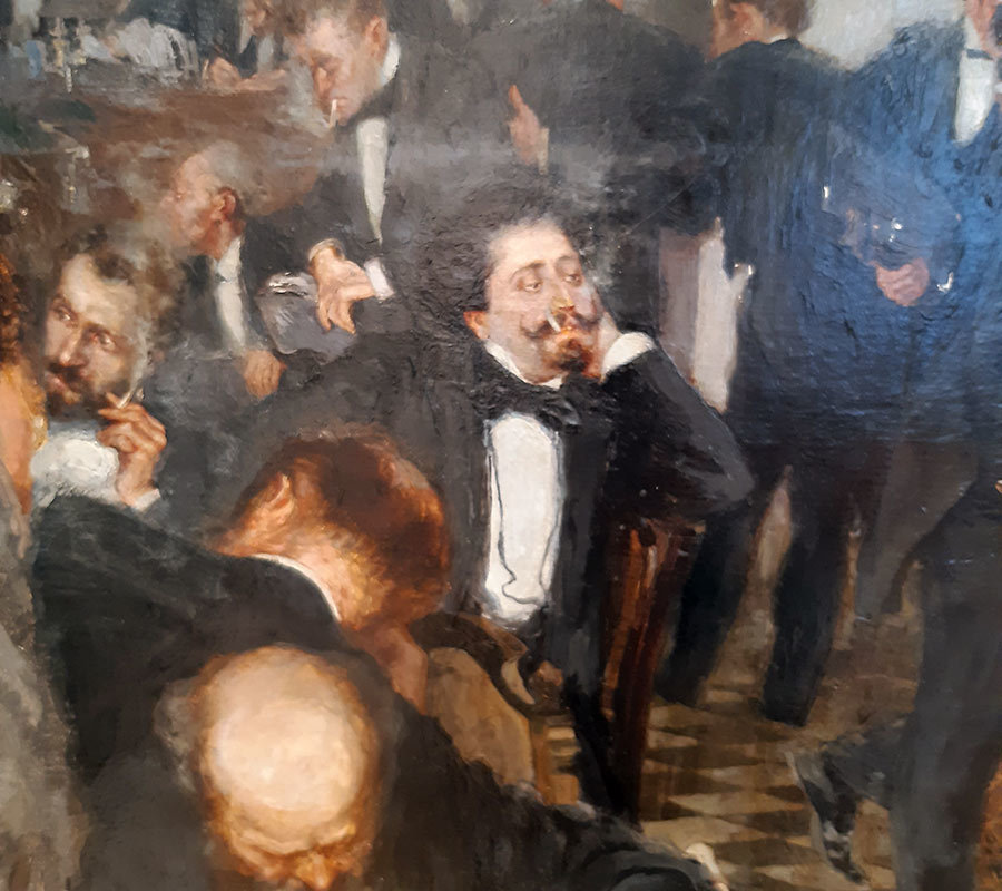 Щербиновский Д.А. (1867-1926) Комната присяжных-поверенных во время перерыва в заседании-1