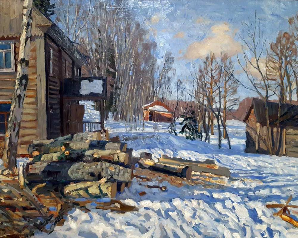 Жуковский С.Ю. (1873-1944) В усадьбе, Март.