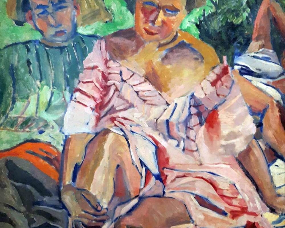 Лентулов А.В. (1882-1943) Две фигуры (женщина в розовом).