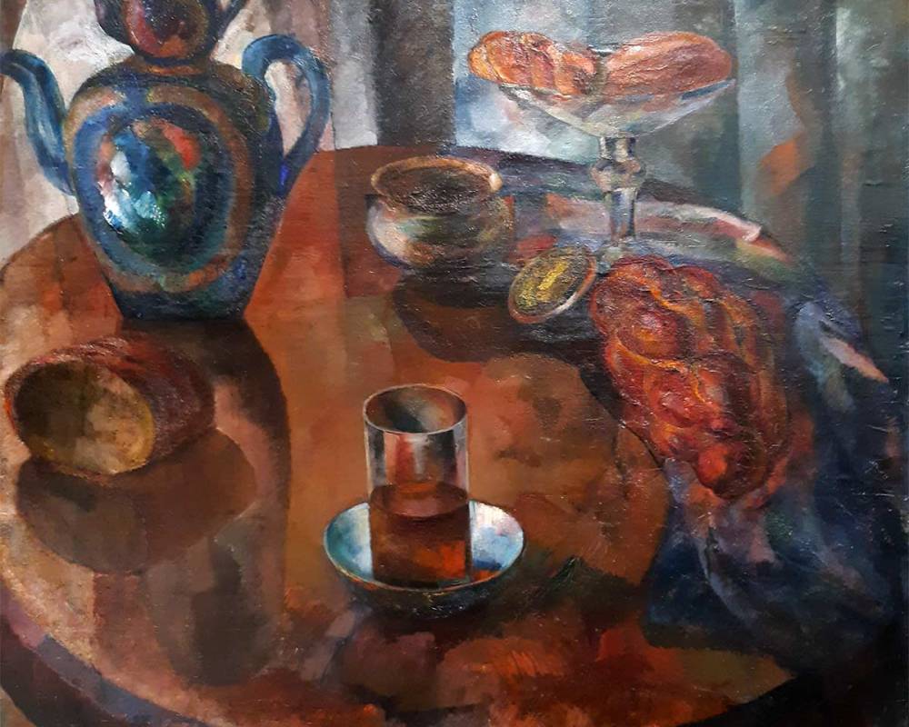 Таран А.И. (1886-1967) Натюрморт. 1910 г. Фанера, масло.