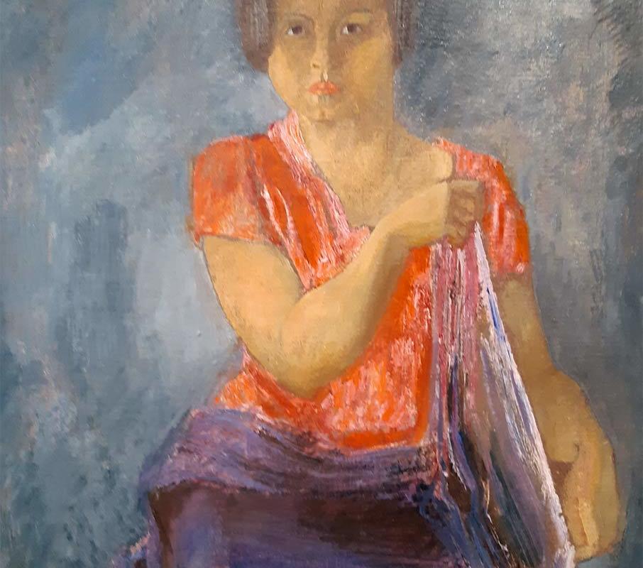 Пахомов А.Ф. (1900-1973) Портрет актрисы О.П.Беюл.