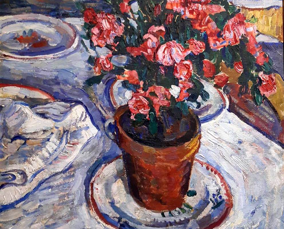 П.П.Кончаловский Азалии в горшке. Париж. 1908 ХМ Русский музей.