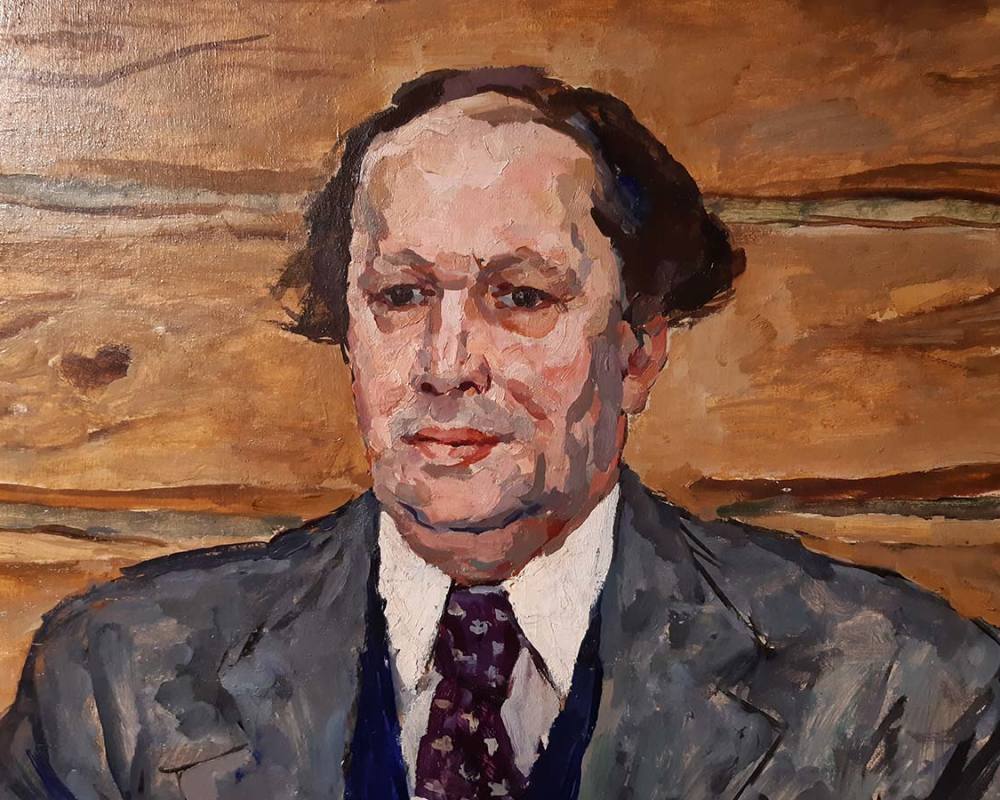 П.П.Кончаловский Алексей Толстой в гостях у художника. 1941 г. -2