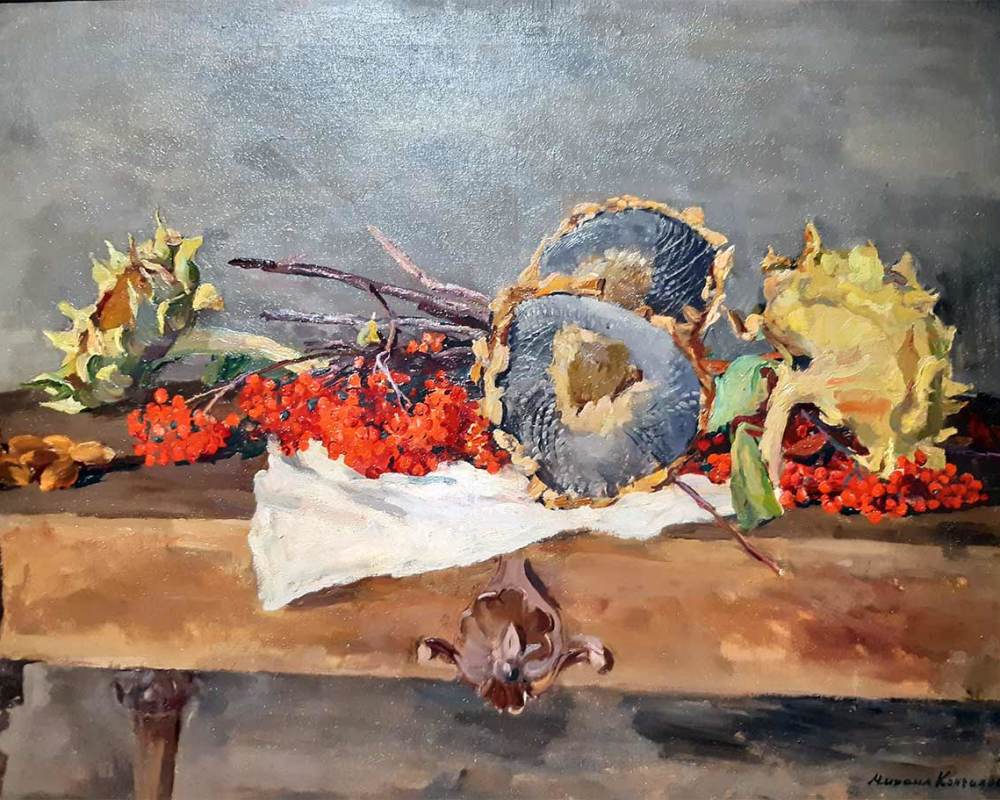 М.П.Кончаловский Подсолнухи и рябина. 1947 г.