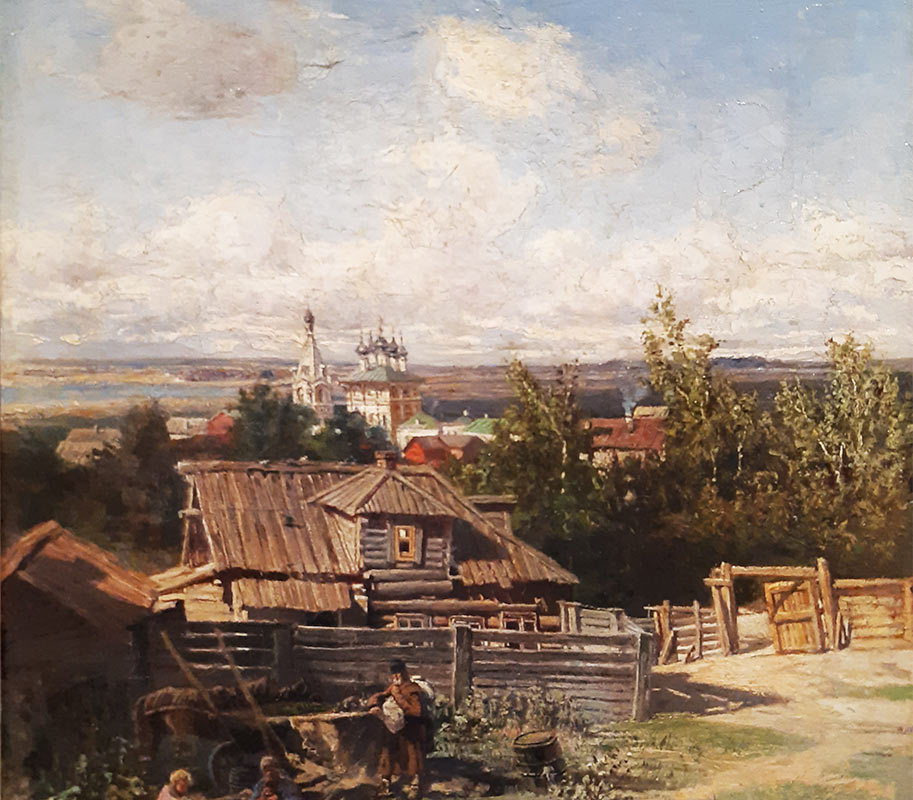 Маковский Н.Е. (1842-1886). Вид на Волге близ Нижнего Новгорода-1