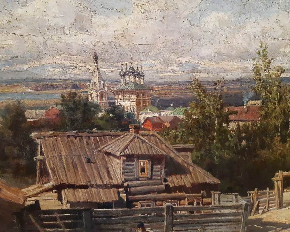 Маковский Н.Е. (1842-1886). Вид на Волге близ Нижнего Новгорода-4