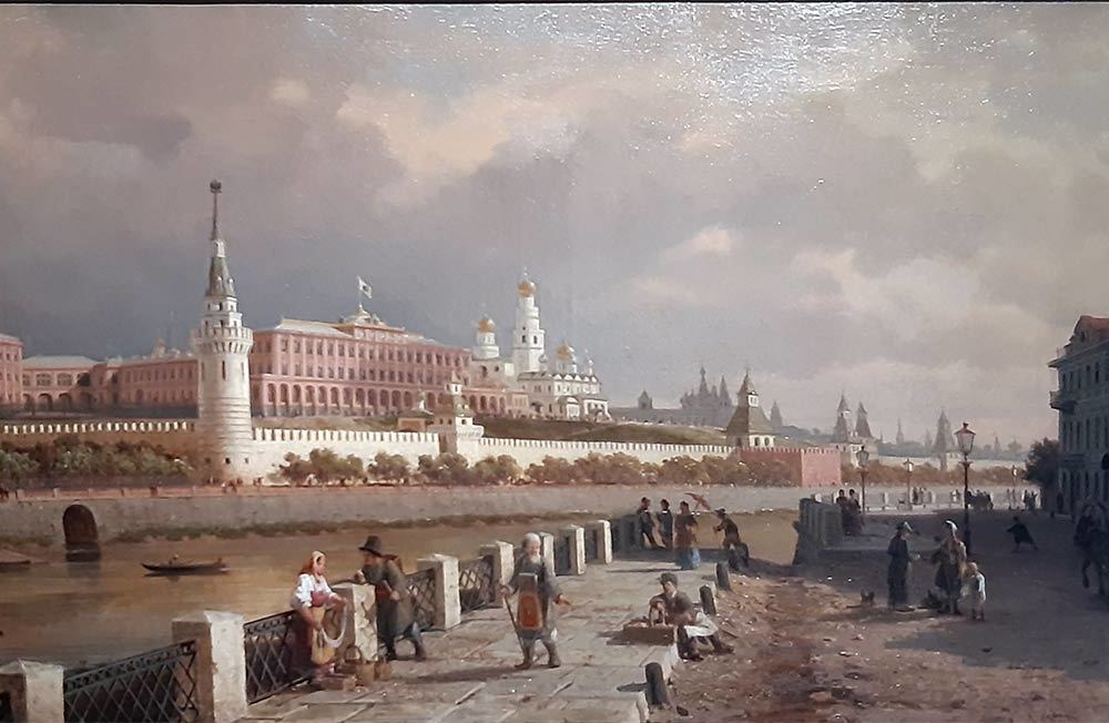 Верещагин П.П. (1834-1886) Москва. Вид на Кремль со стороны Софийской набережной.