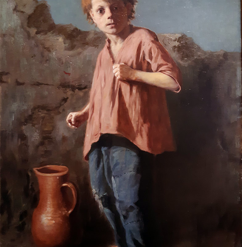 Перов В.Г. (1833-1882) Мальчик, готовящейся к драке-1