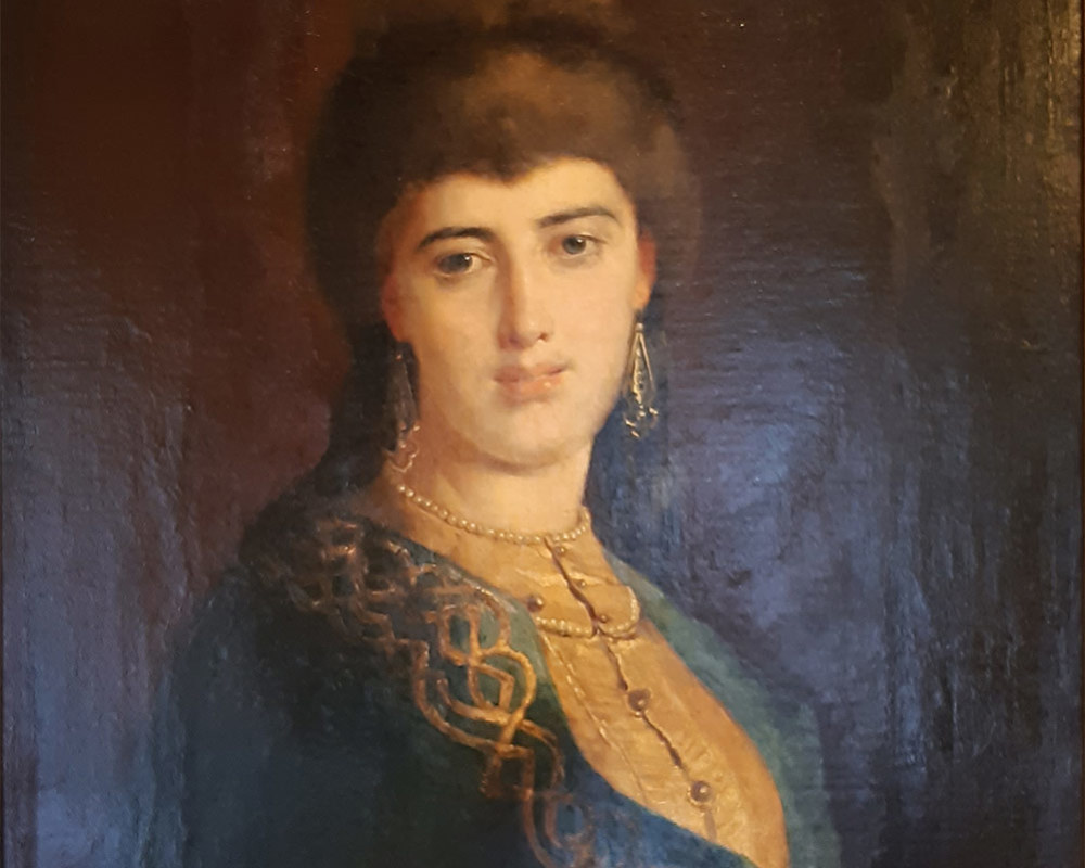 Неврев Н.В. (1830-1904) Боярышня 17 века. Портрет светлейшей княжны Гаяне Грузинской (1832-1903).