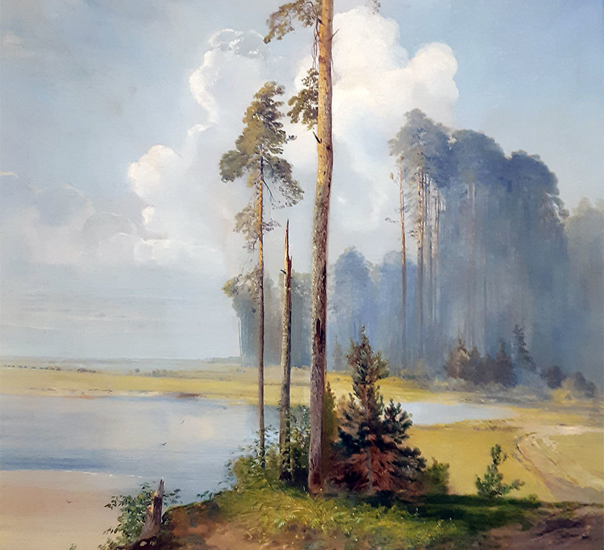 Саврасов А.К. (1830-1897) Летний пейзаж, сосны -1