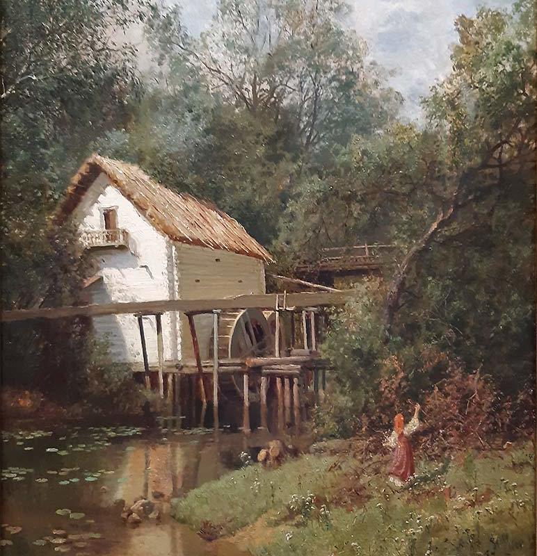 Киселев А.А. (1838-1911) У мельницы. Богимово (имение Е.Д. Былим - Колосовского близ  Тарусы)