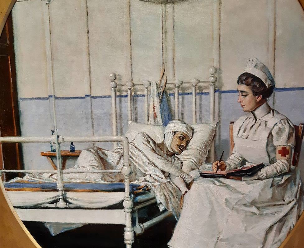 Верещагин В.В. 1842-1904 Письмо к матери из серии "Раненый, или письмо на Родину".